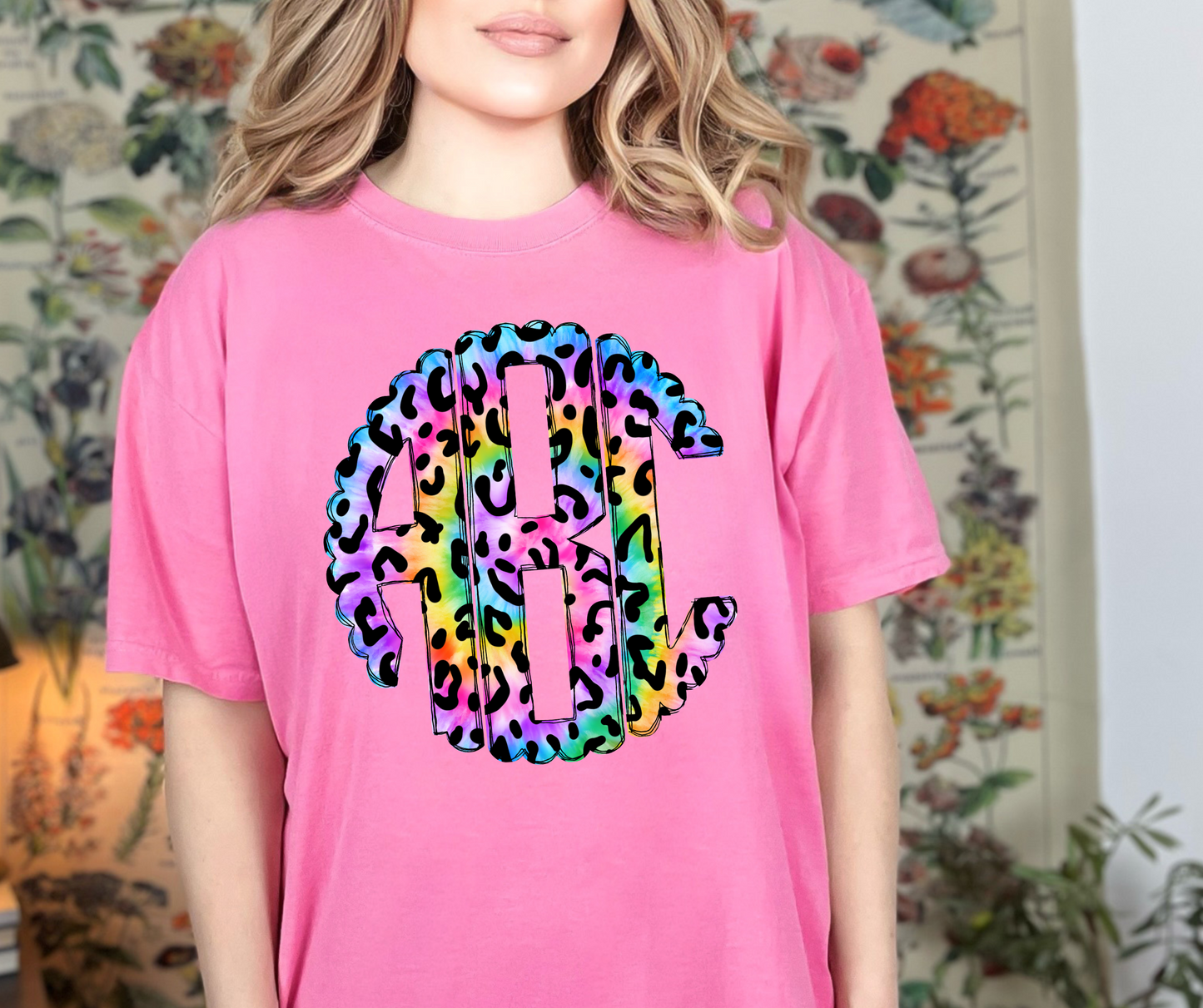 Leopard Rainbow Monogram