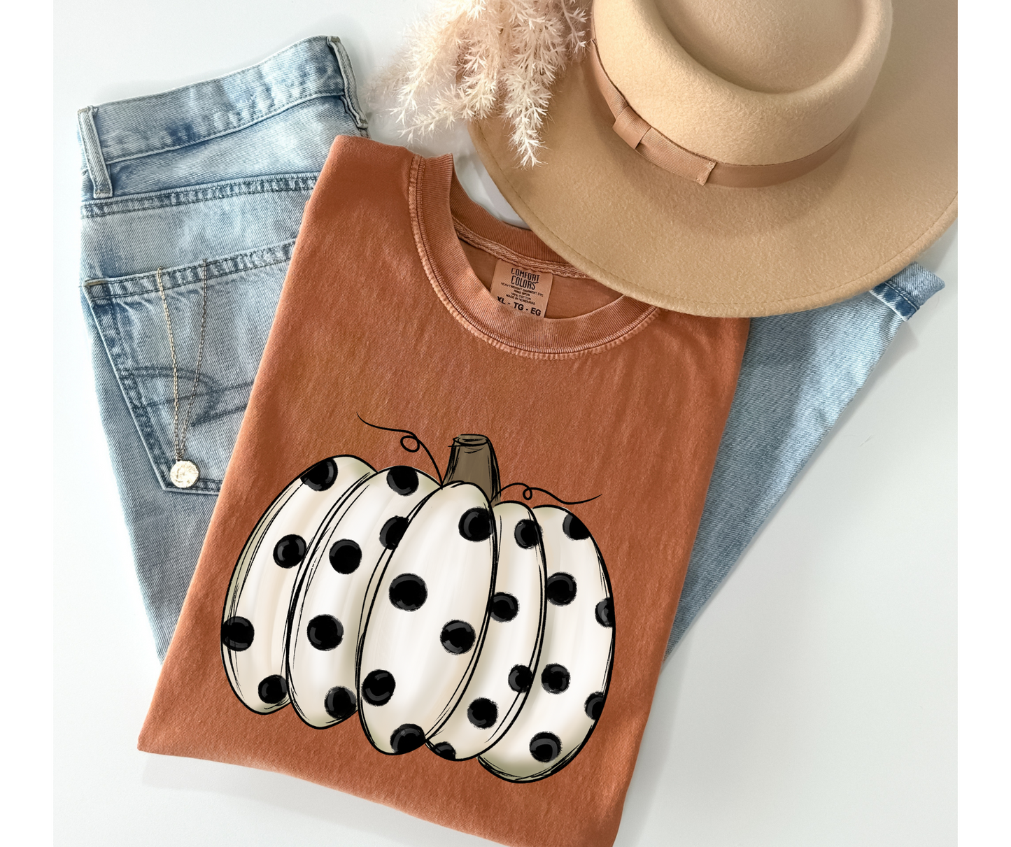 White Polka Dot Pumpkin