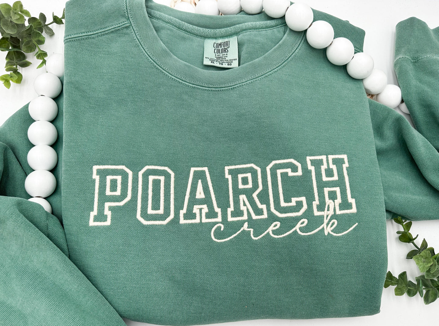 Poarch Creek Comfort Colors embroidered sweatshirt