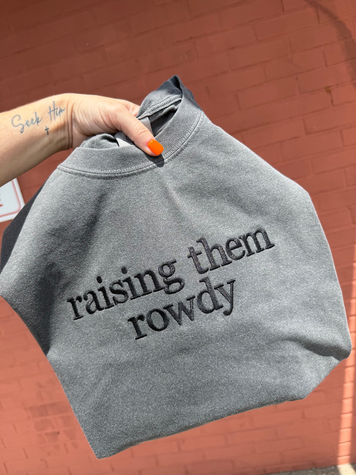 Custom Embroidered Saying/Name Comfort Colors Tee