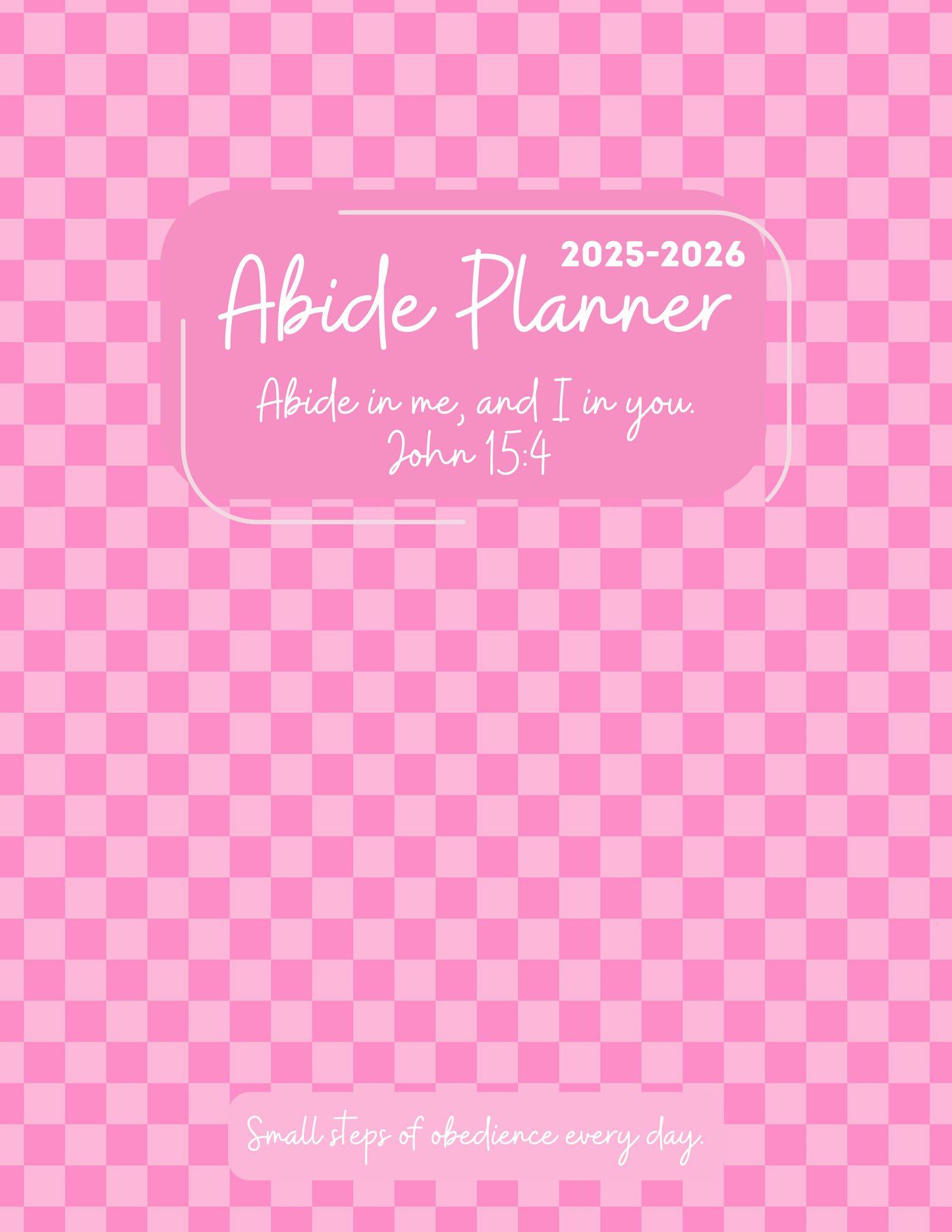 Abide Planner 12 Month or 18 month Option