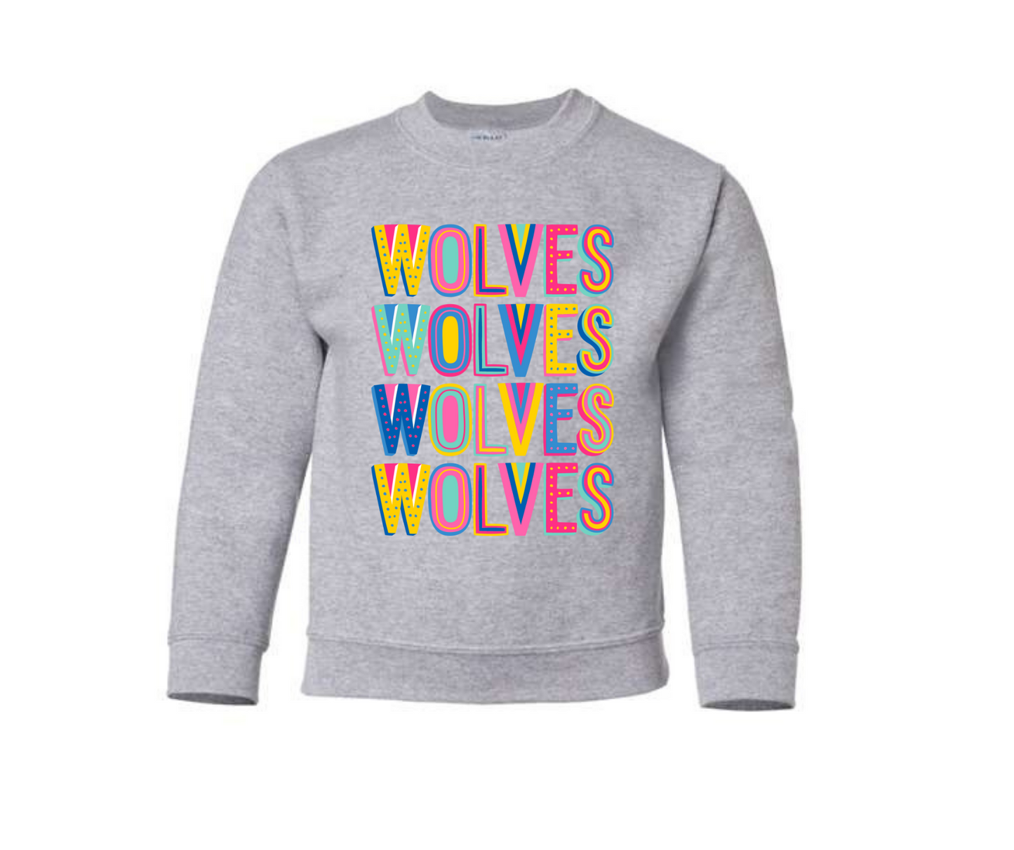 Wolves Colorful Sweatshirt