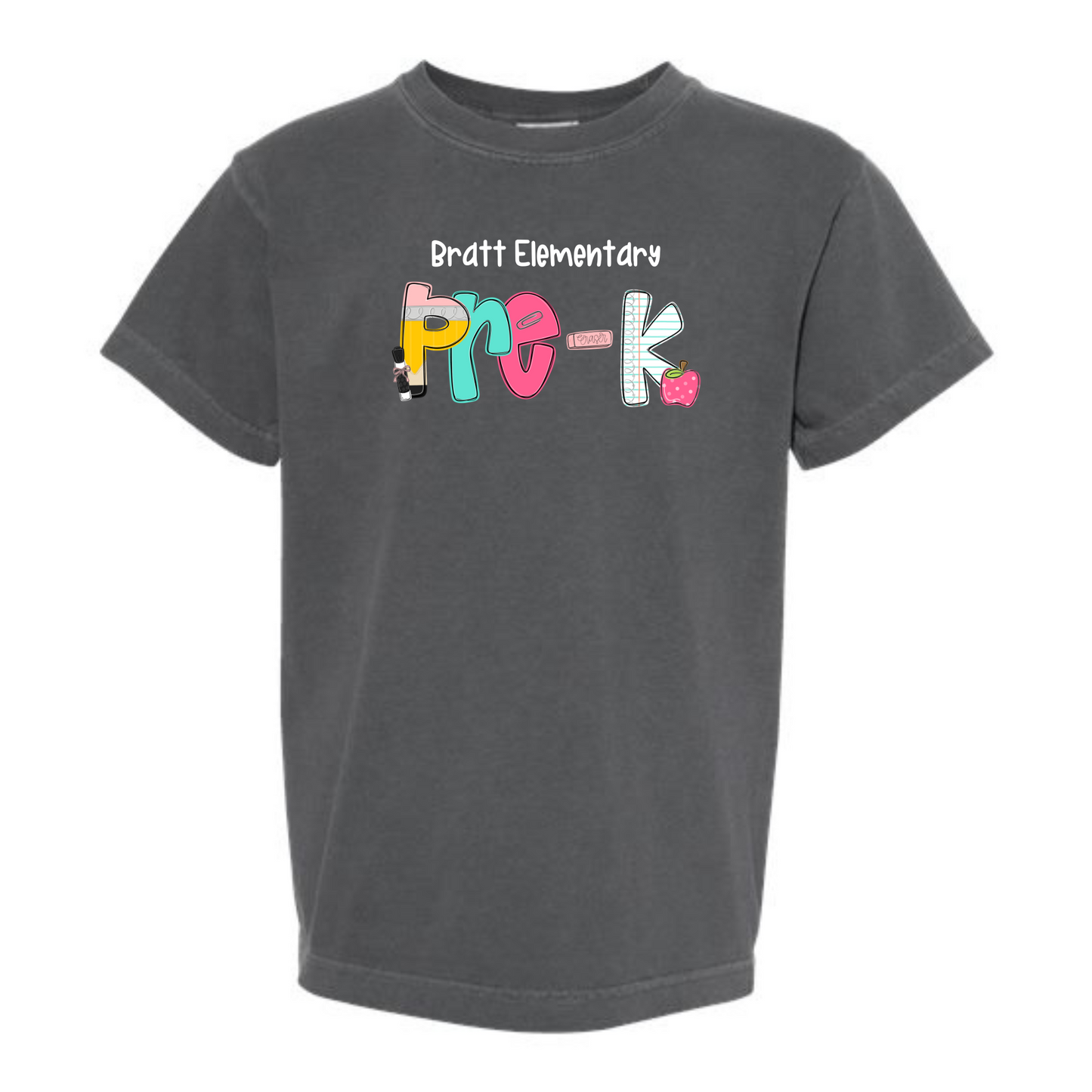 School Letters Grade Tee Personalized Bratt Elementary