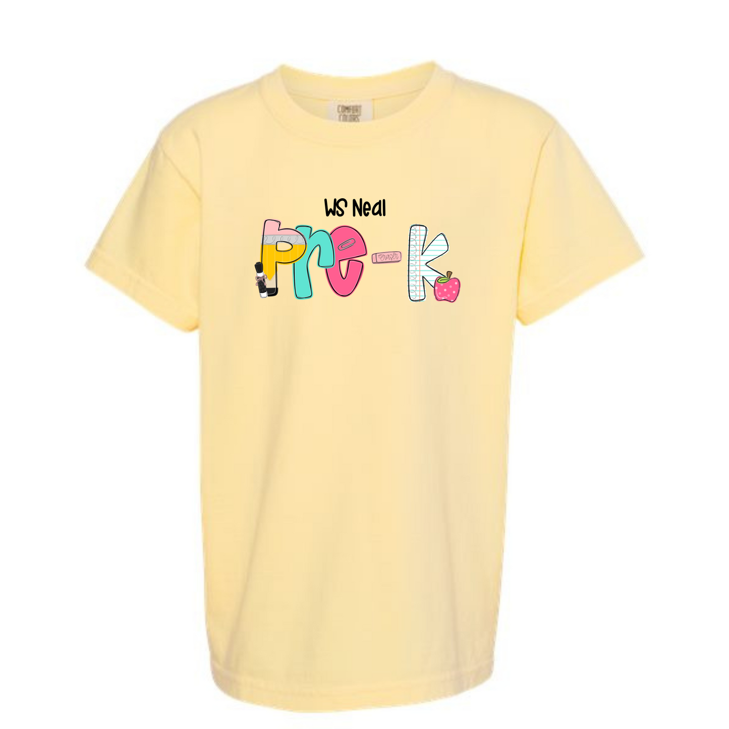 School Letters Grade Tee Personalized WS Neal