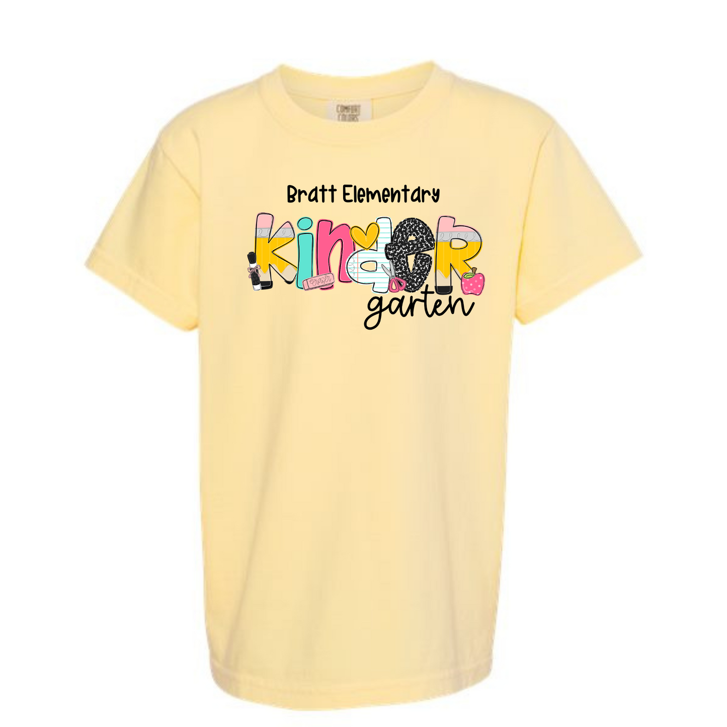 School Letters Grade Tee Personalized Bratt Elementary