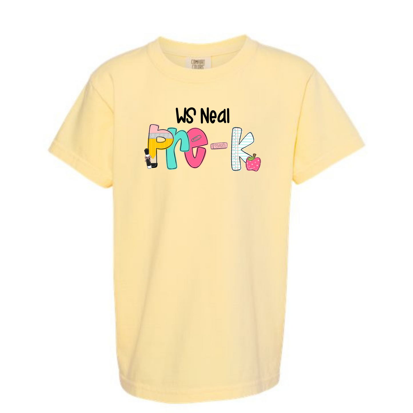School letters Grade Tee Personalized WS NEAL