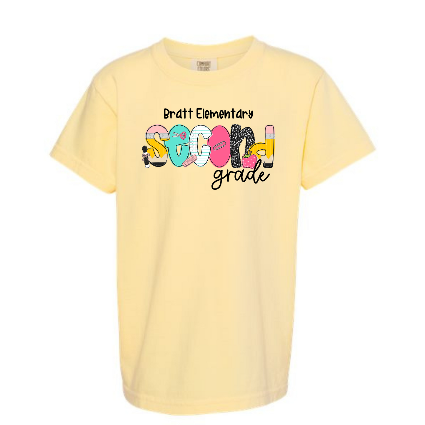 School Letters Grade Tee Personalized Bratt Elementary