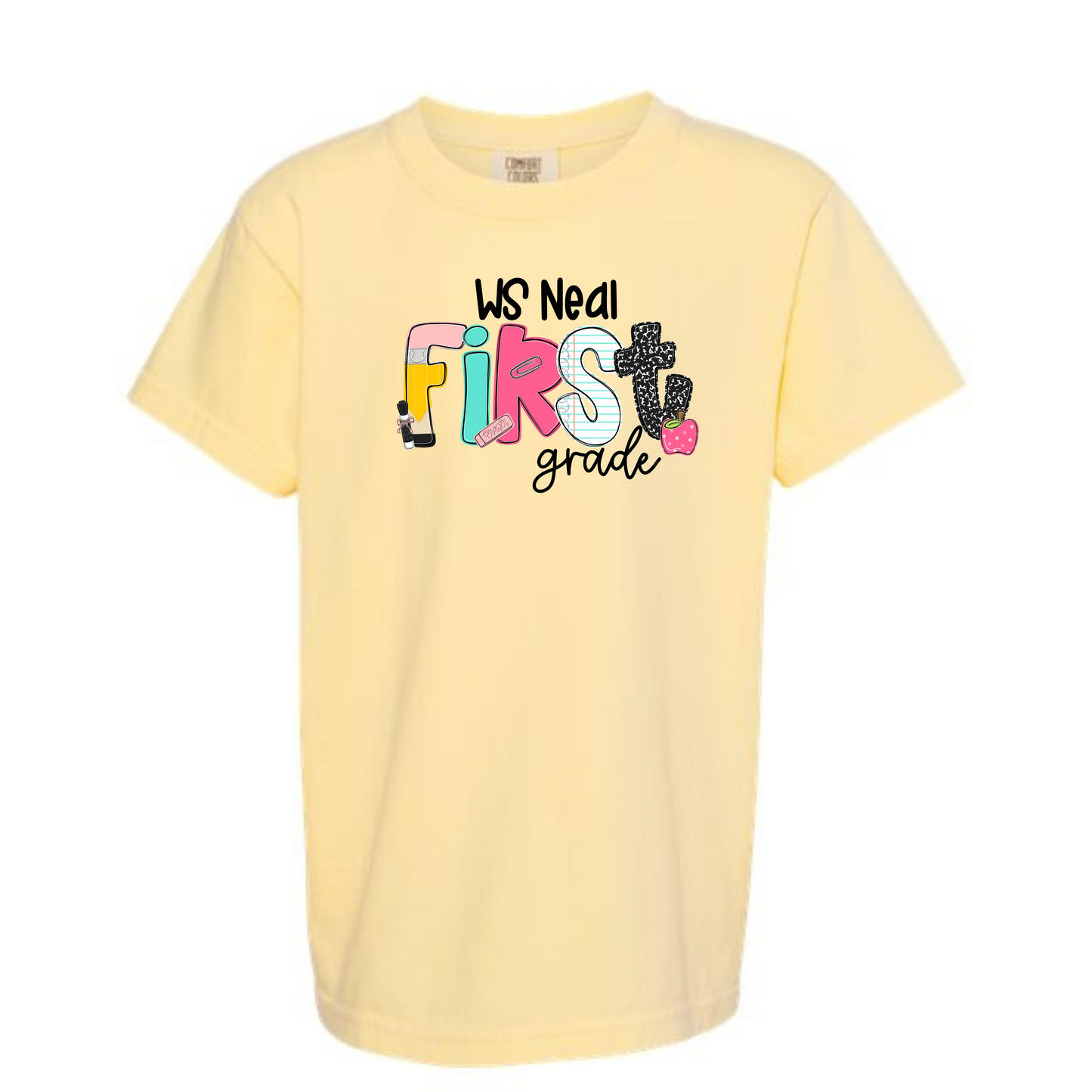 School letters Grade Tee Personalized WS NEAL