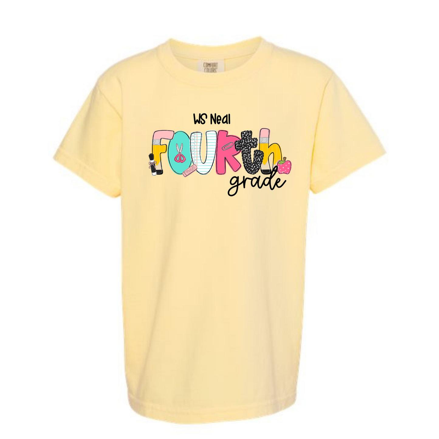 School Letters Grade Tee Personalized WS Neal