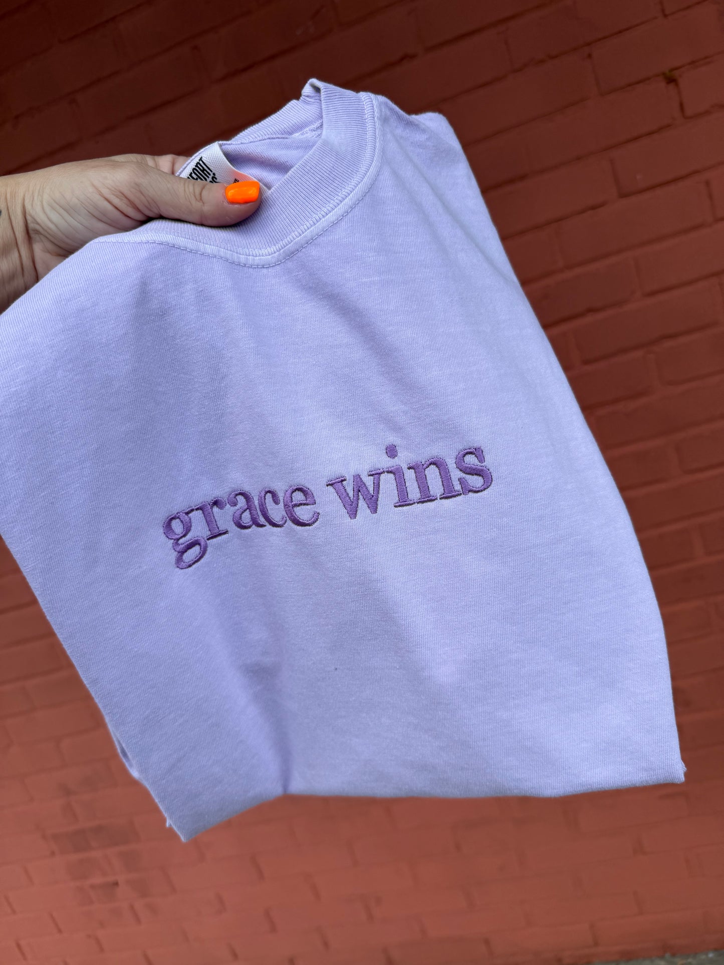 Custom Embroidered Saying/Name Comfort Colors Tee