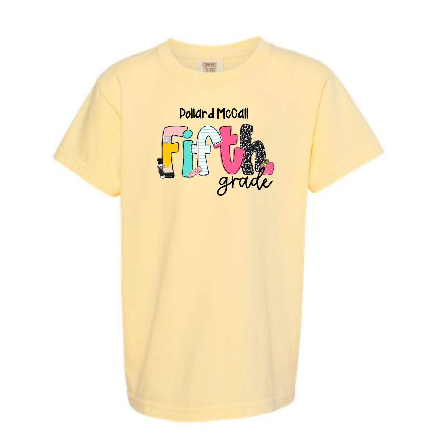 School Letters Grade Tee Personalized Pollard McCall