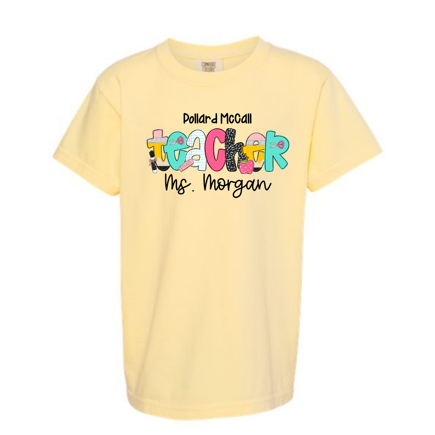 School Letters Grade Tee Personalized Pollard McCall