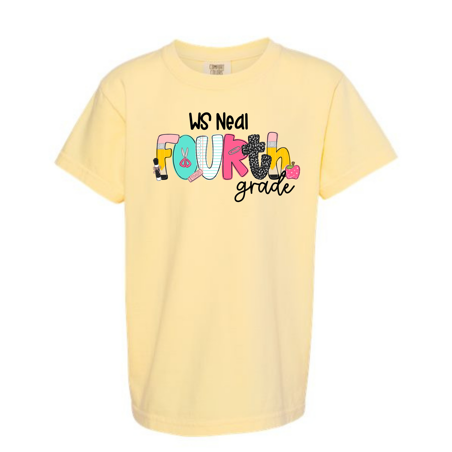 School letters Grade Tee Personalized WS NEAL