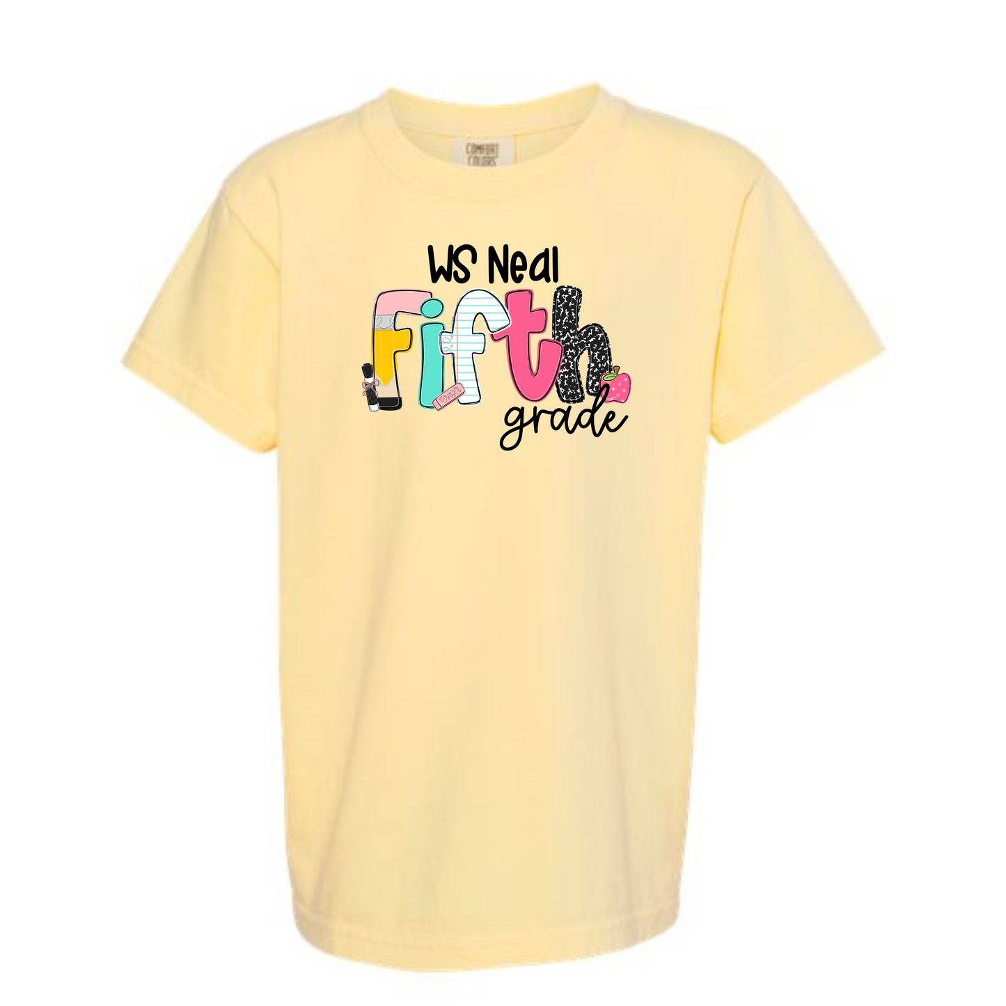 School letters Grade Tee Personalized WS NEAL