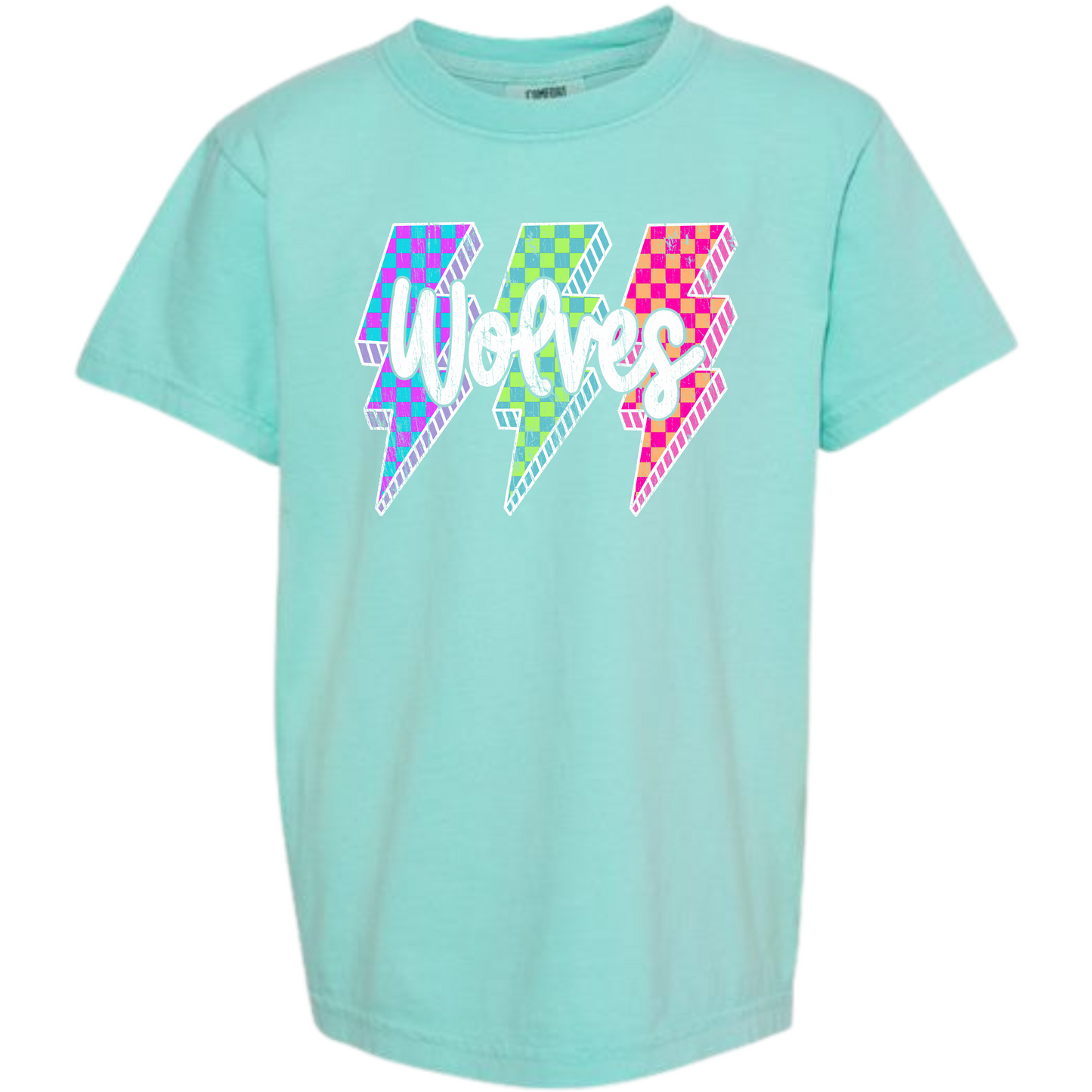 Lightening Bolt Wolves Comfort Colors Tee