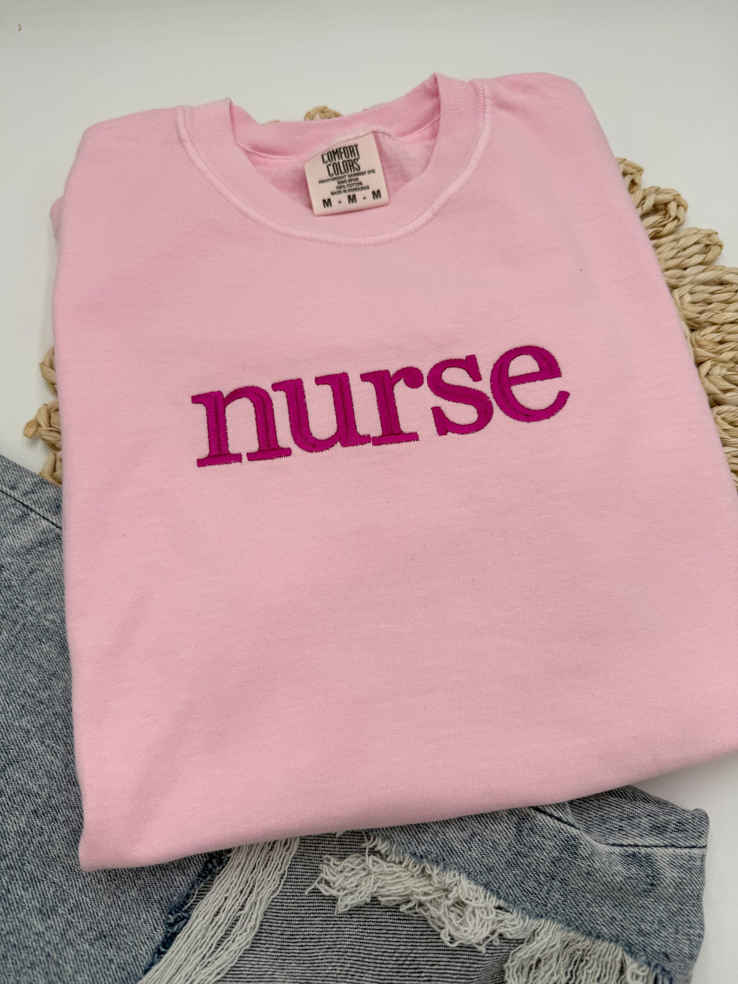 Custom Embroidered Saying/Name Comfort Colors Tee