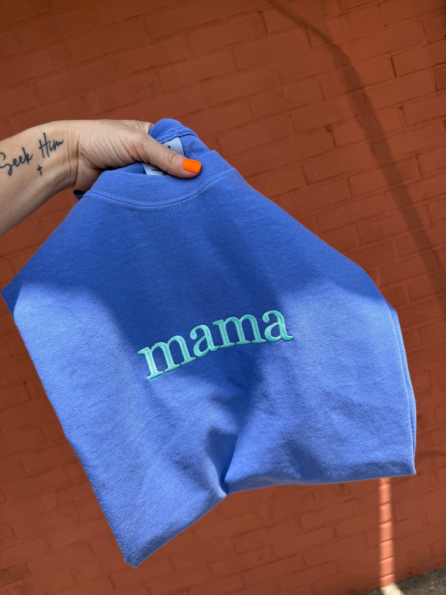 Custom Embroidered Saying/Name Comfort Colors Tee