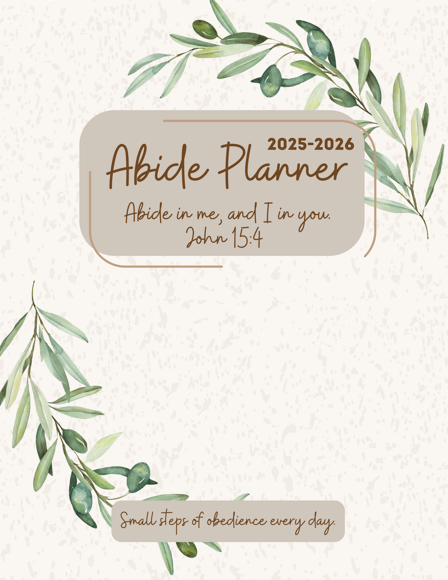 Abide Planner 12 Month or 18 month Option