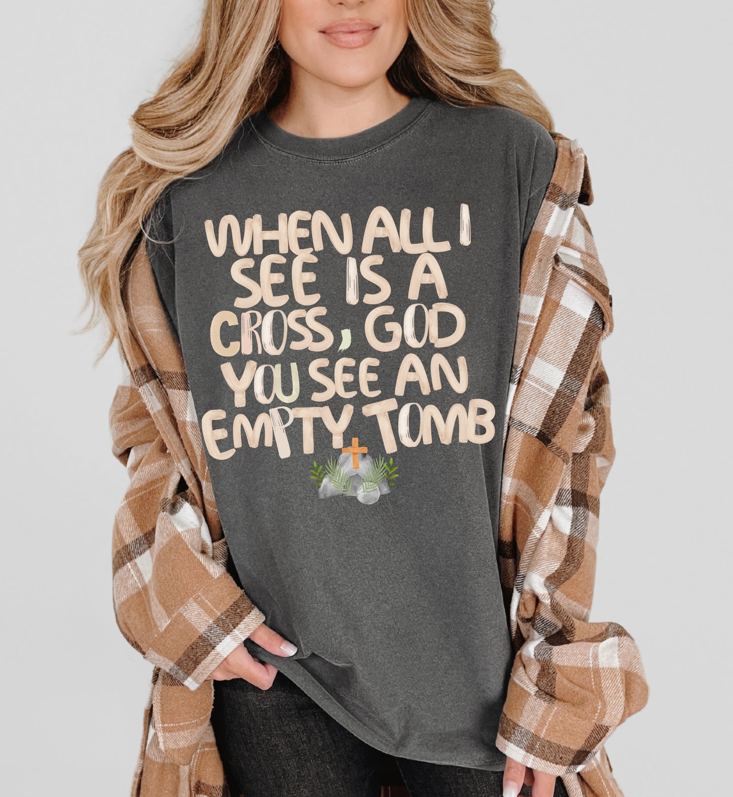 When all I see is the Cross You see the empty Tomb