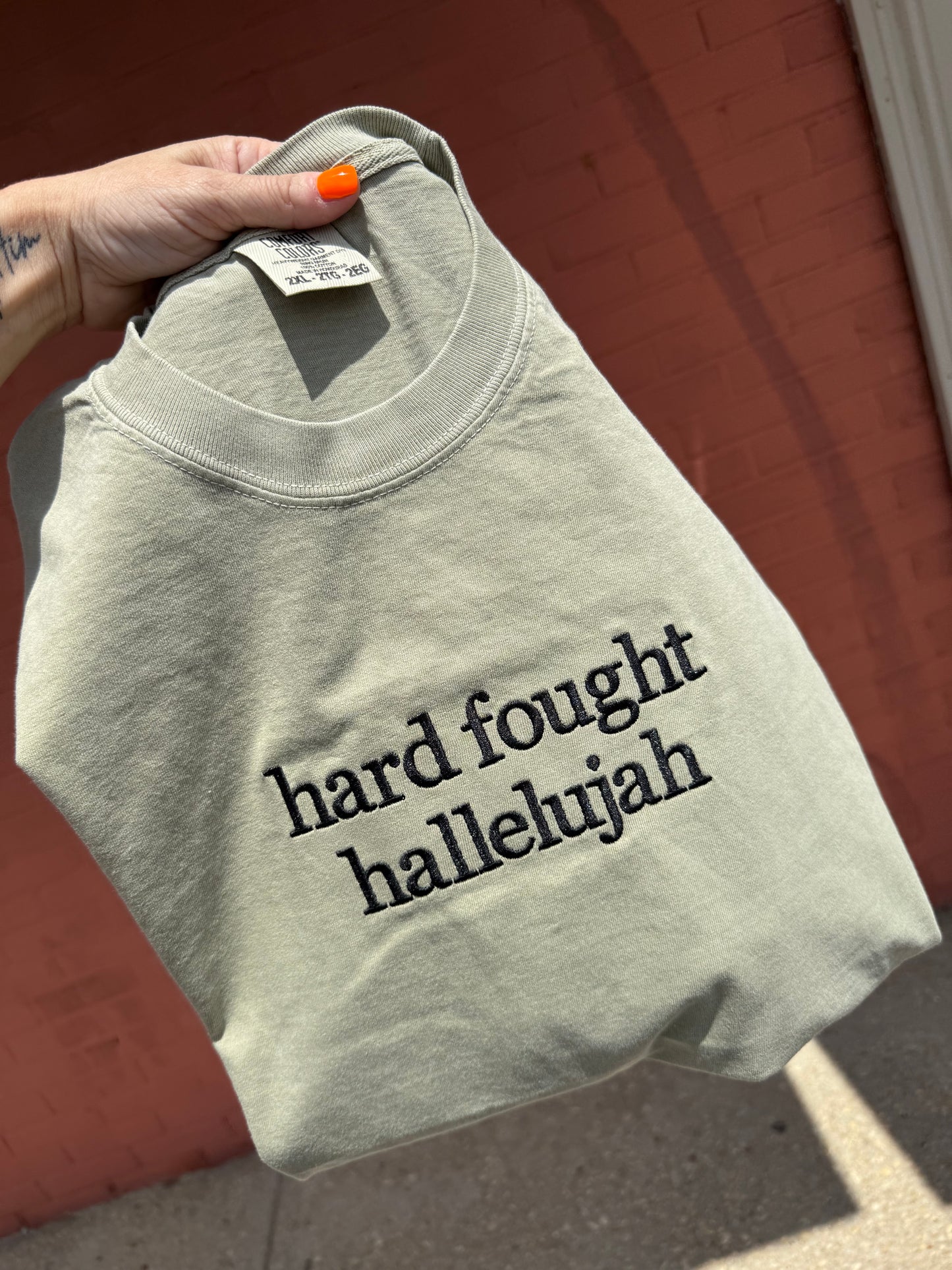 Custom Embroidered Saying/Name Comfort Colors Tee