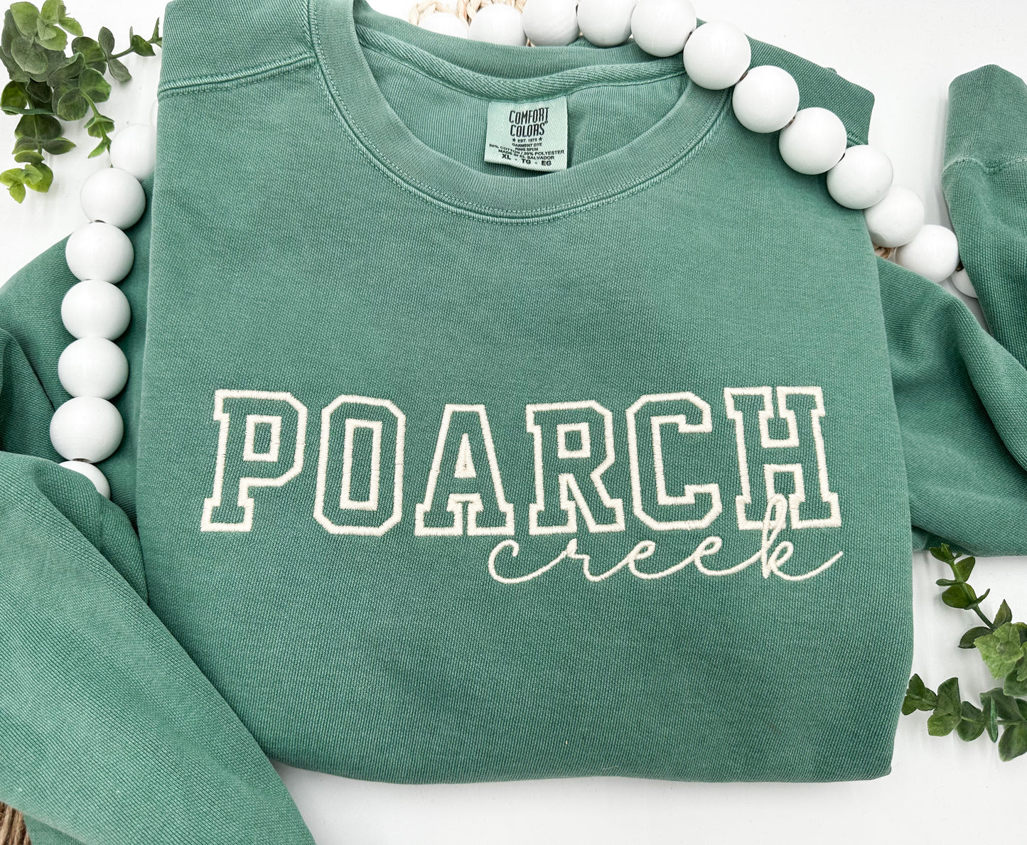 Poarch Creek Comfort Colors embroidered sweatshirt