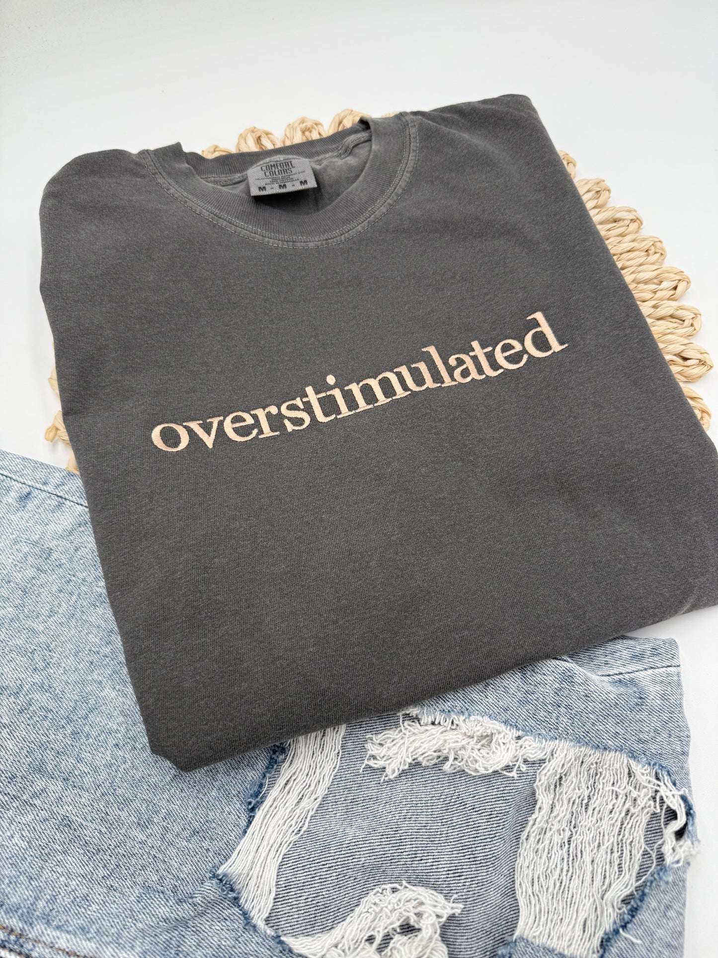 Custom Embroidered Saying/Name Comfort Colors Tee
