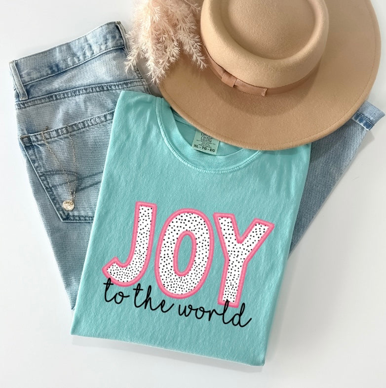 Joy to the World (Faux embroidery- not real embroidery)