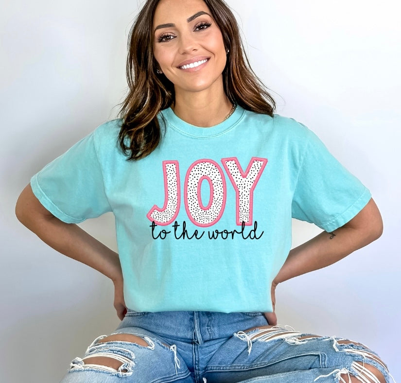 Joy to the World (Faux embroidery- not real embroidery)