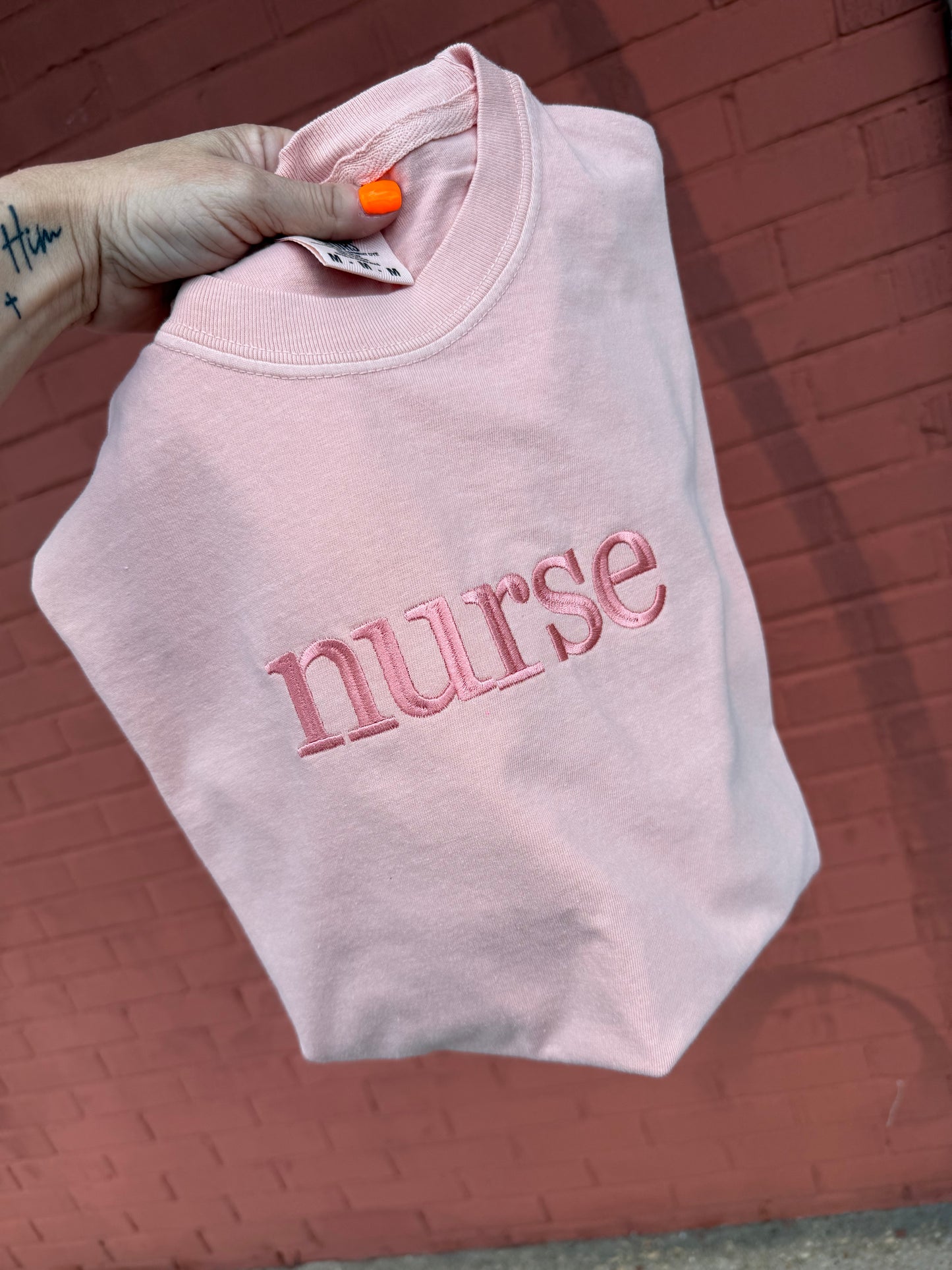 Custom Embroidered Saying/Name Comfort Colors Tee
