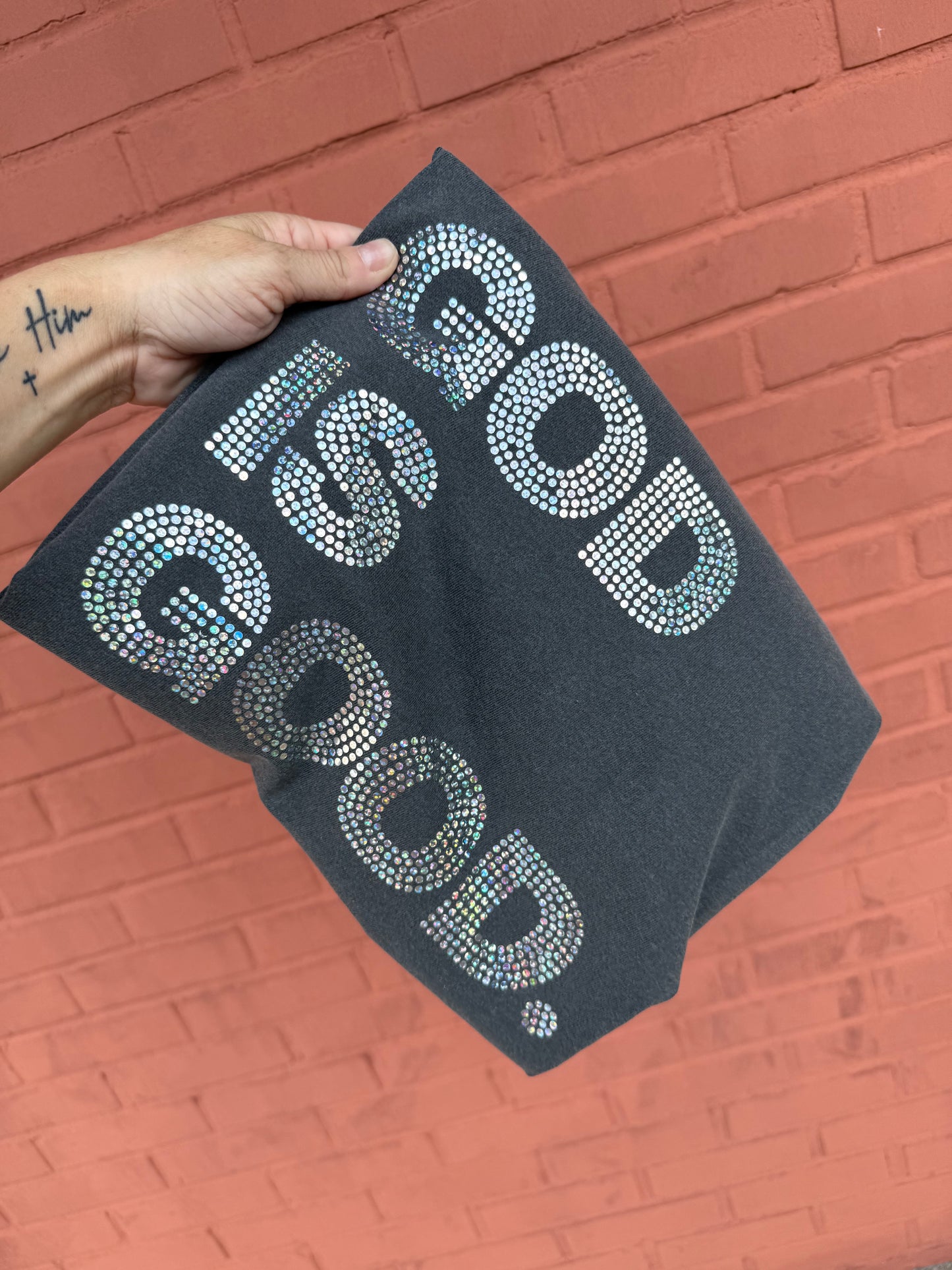 God is Good Spangles Comfort Colors Tee