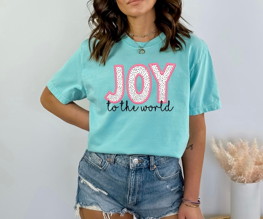 Joy to the World (Faux embroidery- not real embroidery)