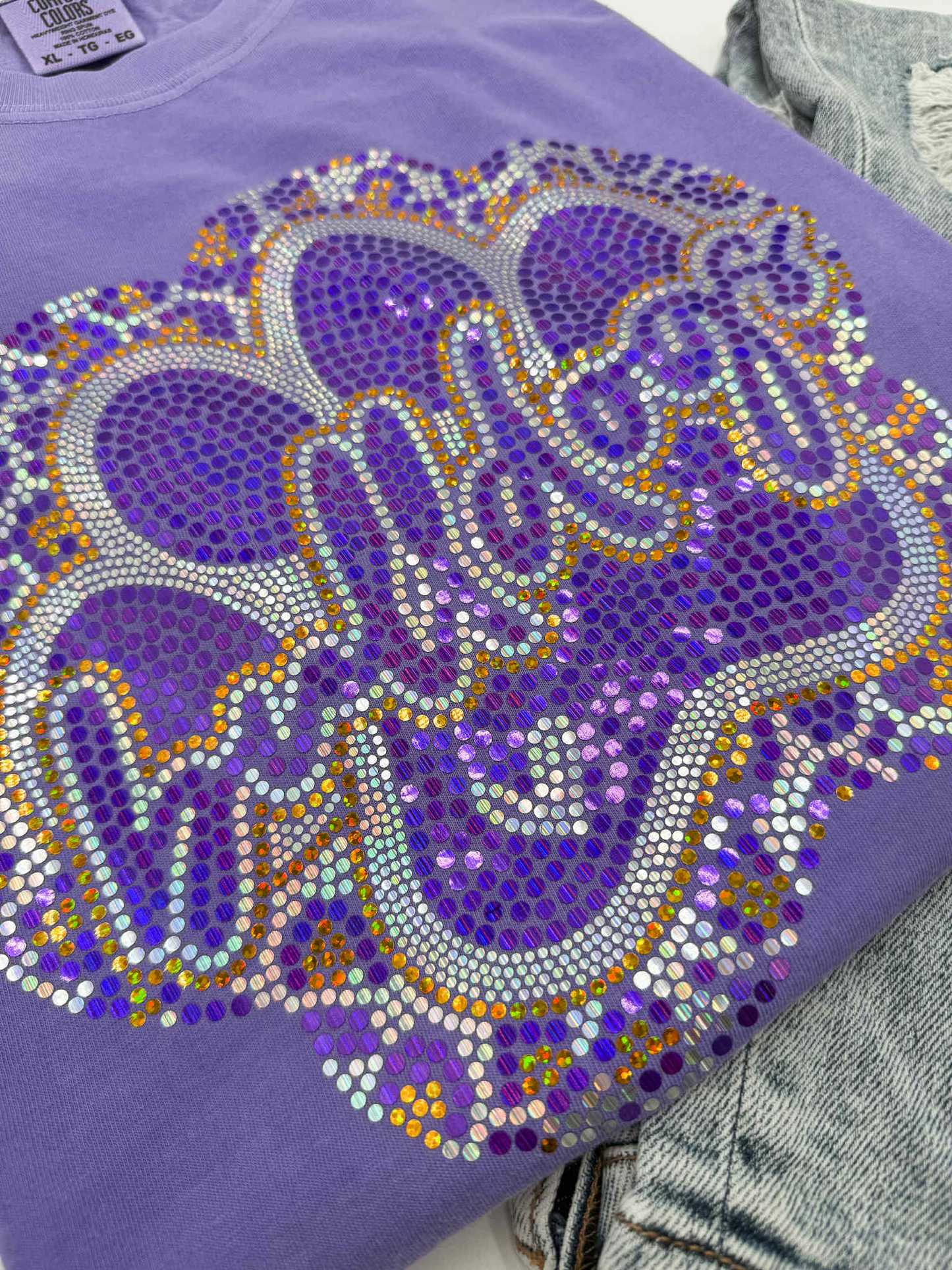 Bulldogs Purple Spangles Tee