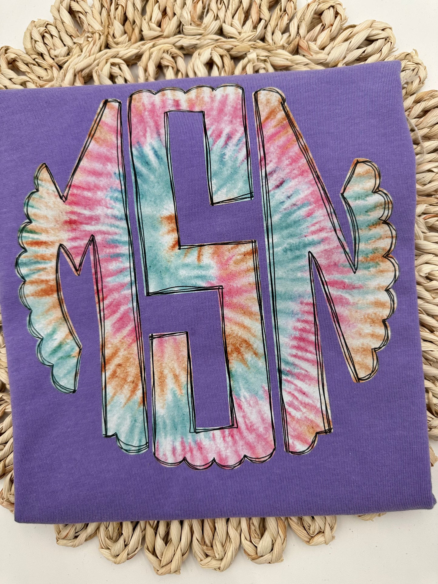 Pink and Turquoise Tie dye