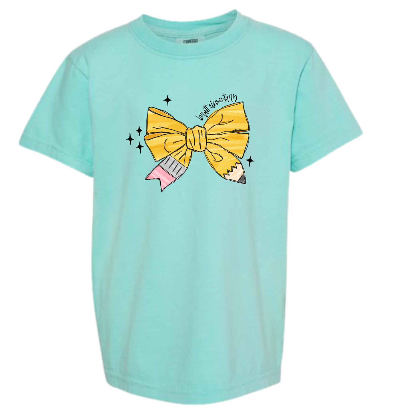 Pencil Bow Tee Bratt Elementary