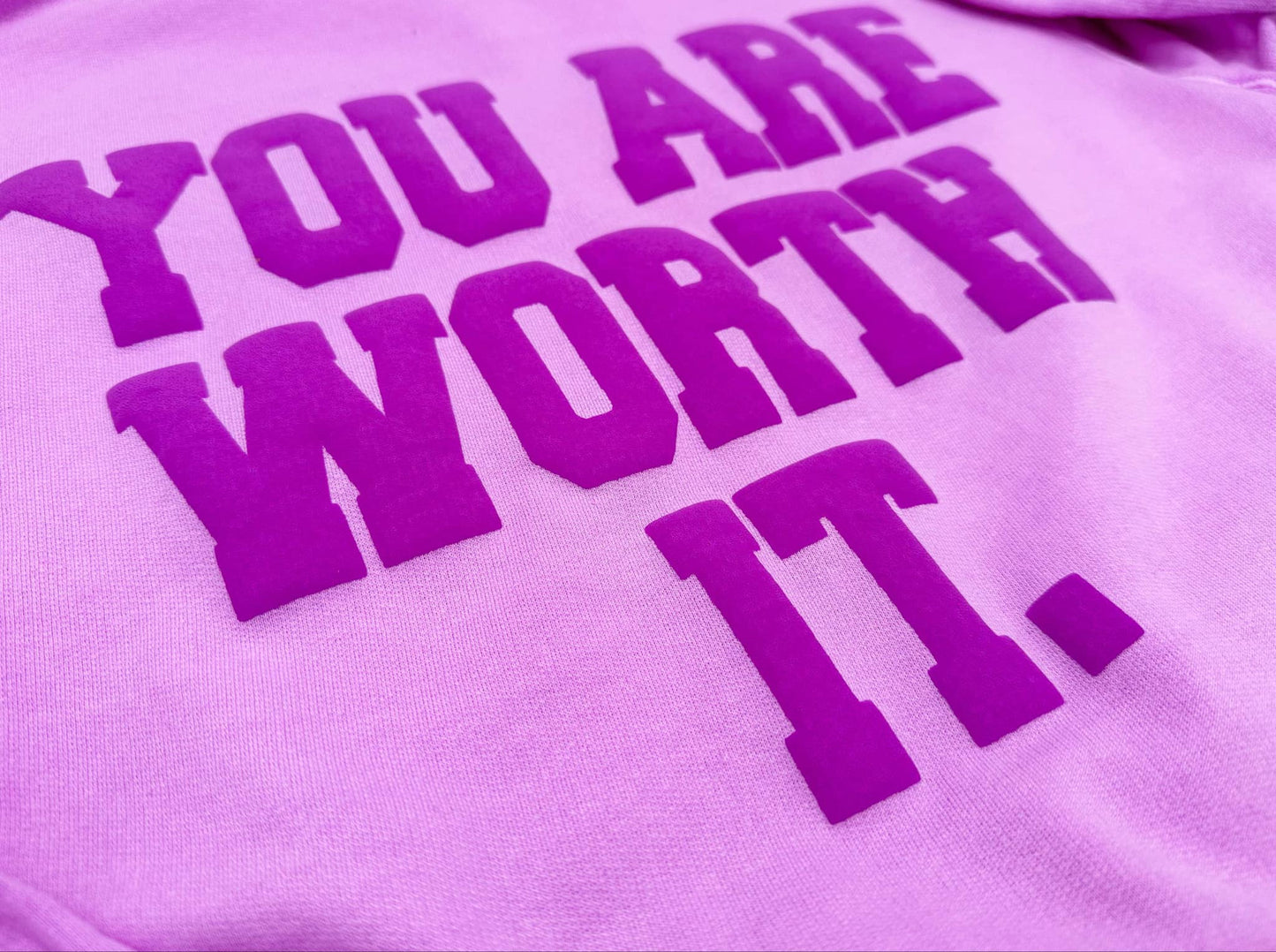 You Are Worth It Comfort Colors Puff Tee