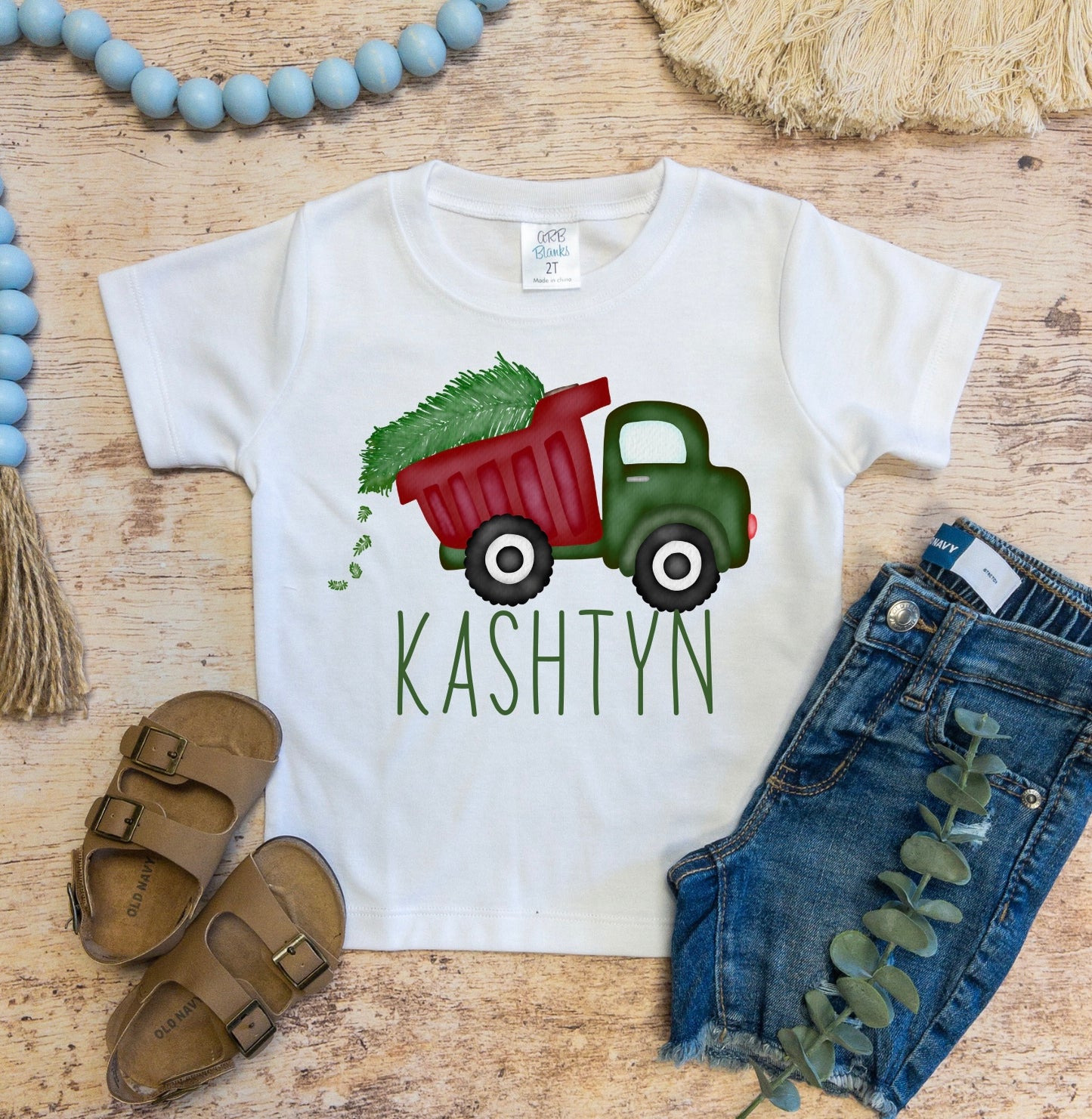 Dump Truck Christmas Boy