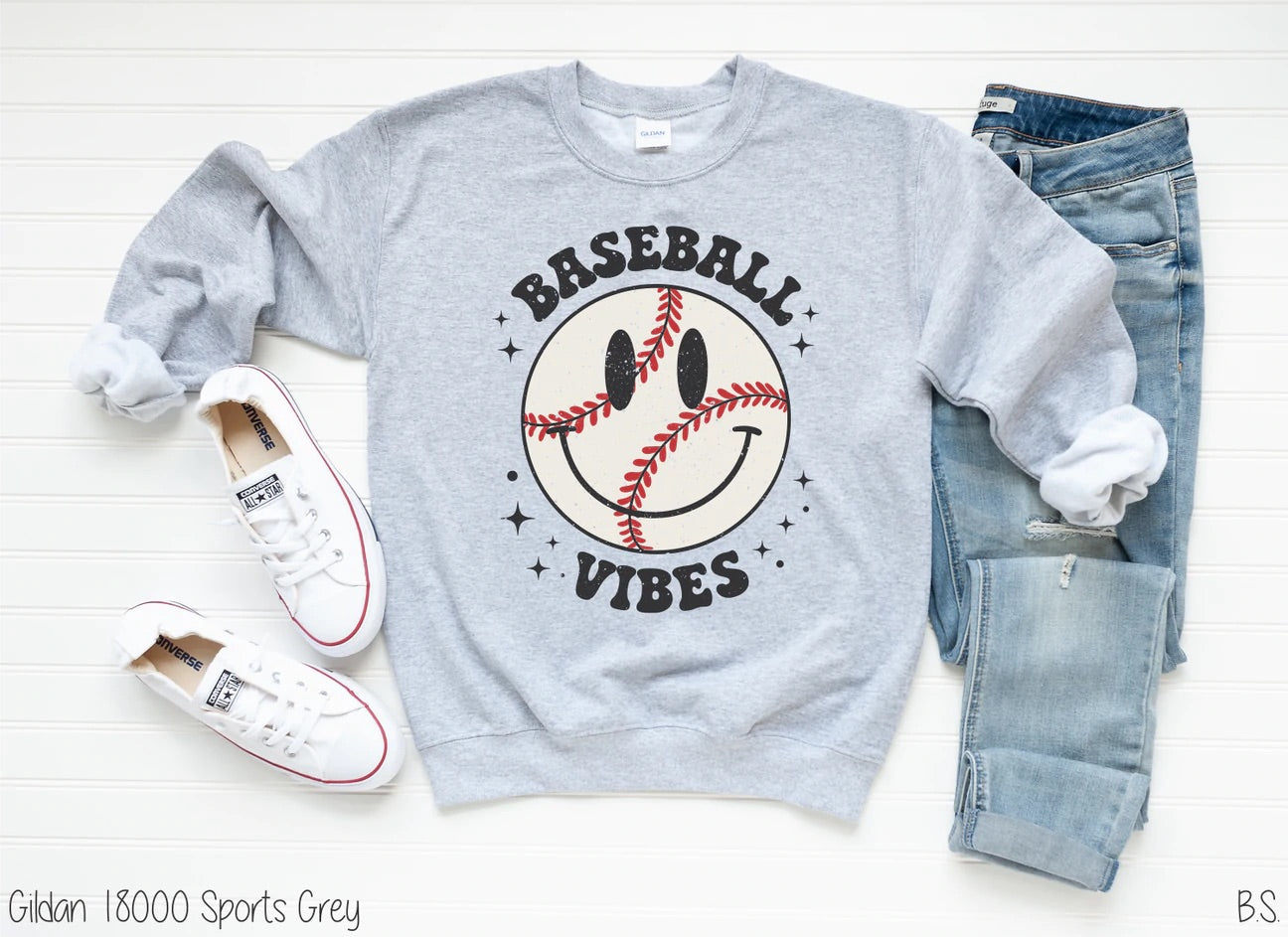 Game Day Vibes Smiley Sweatshirt