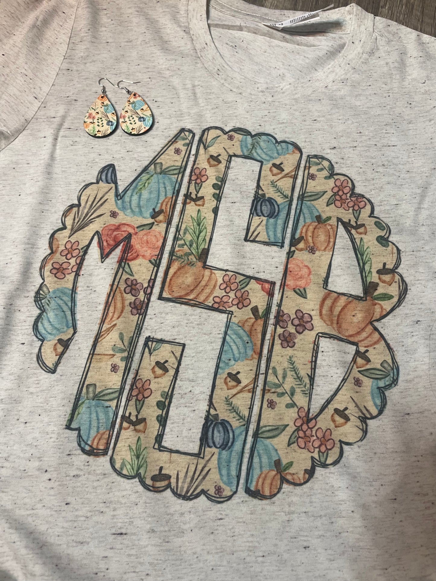 Fall monogram tee