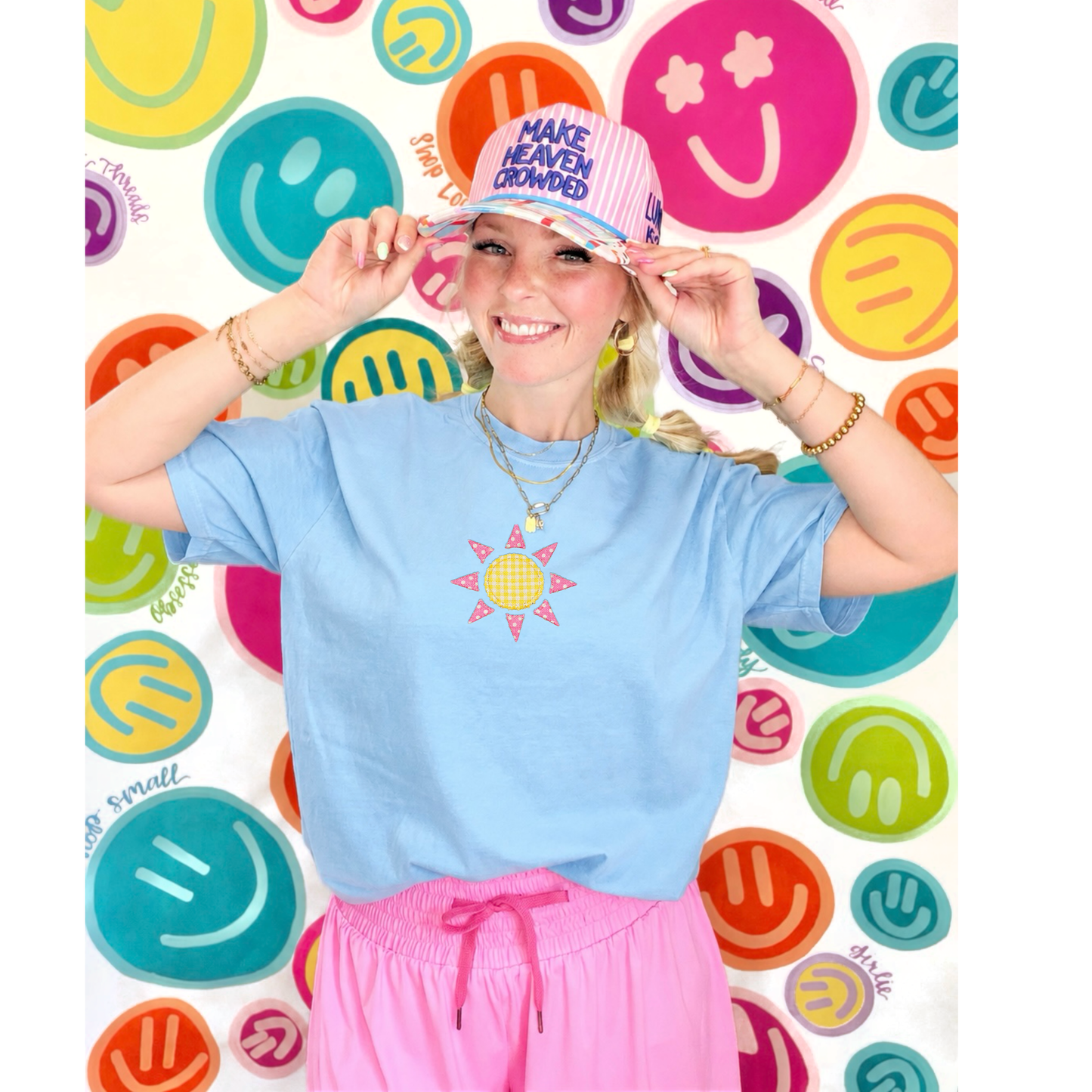 Sun Patchwork Comfort Colors Tee