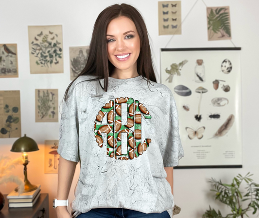 Football Monogram tee