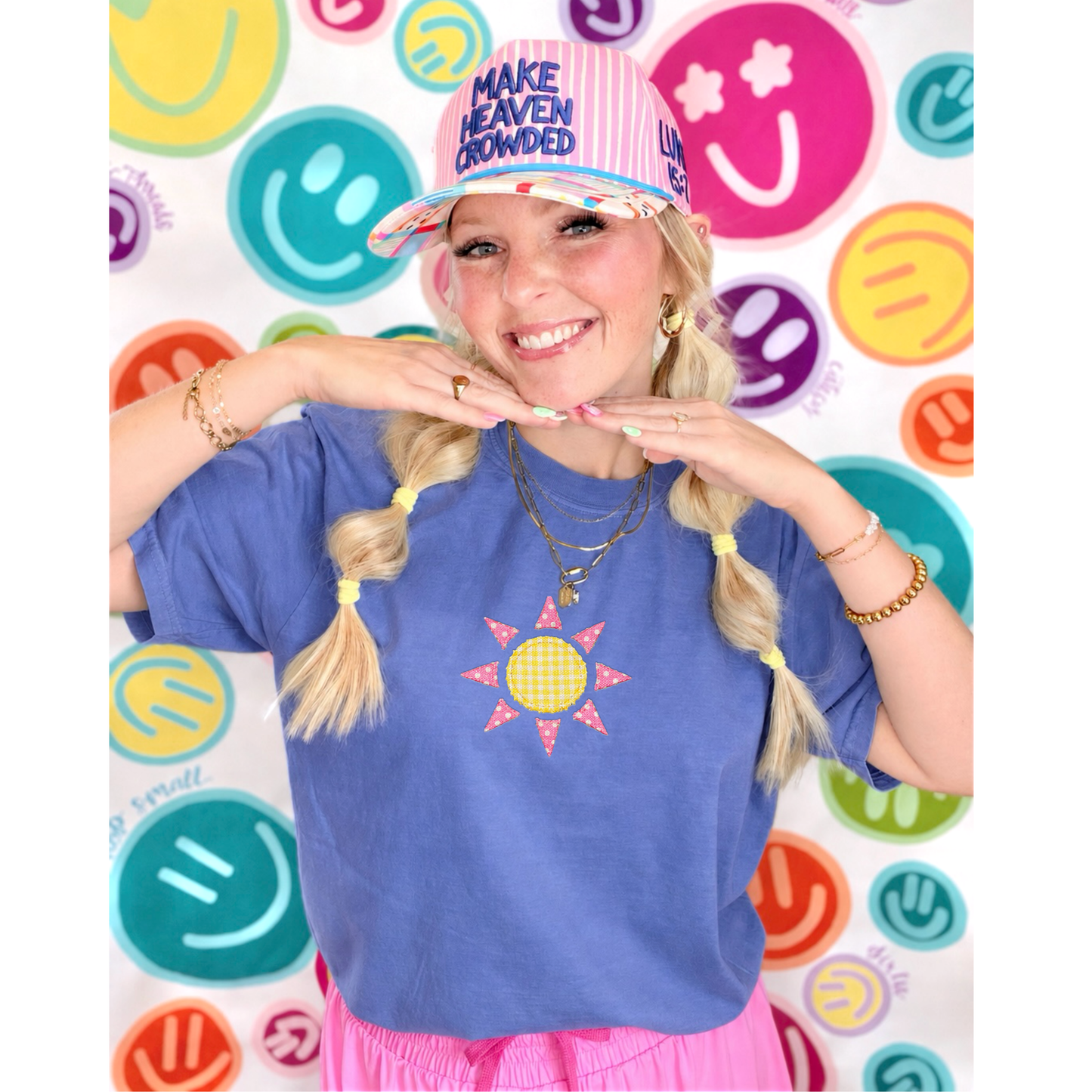Sun Patchwork Comfort Colors Tee