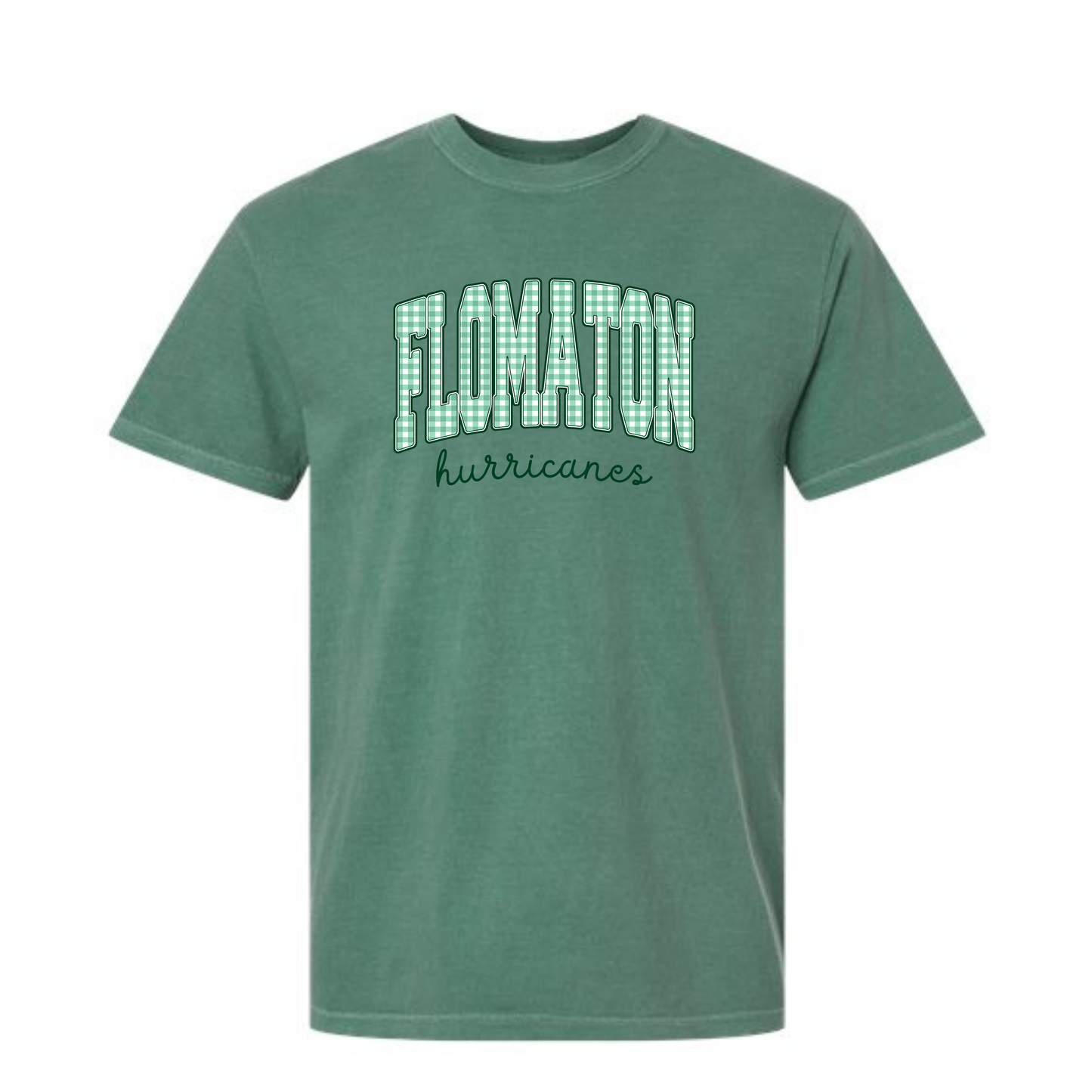 Flomaton Checkered Tee WITH hurricanes (Comfort Colors)
