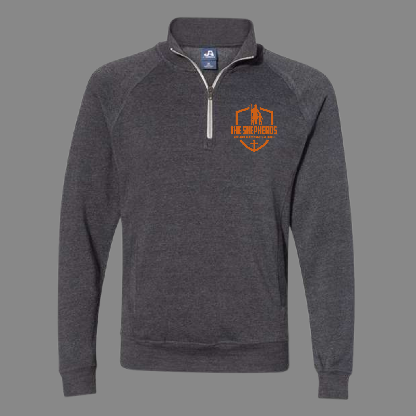 Quarter Zip with pockets The Shepherds Black Rescue Task Force