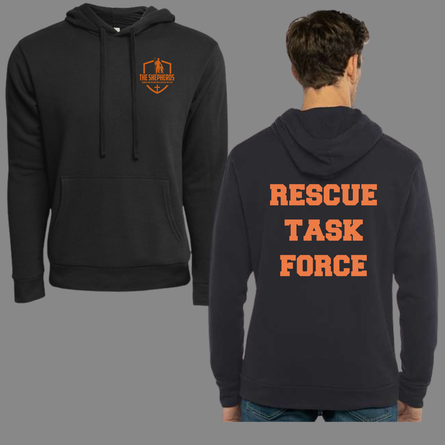 Premium Hoodie- Next Level- The Shepherds Black Hoodie- Rescue Task Force