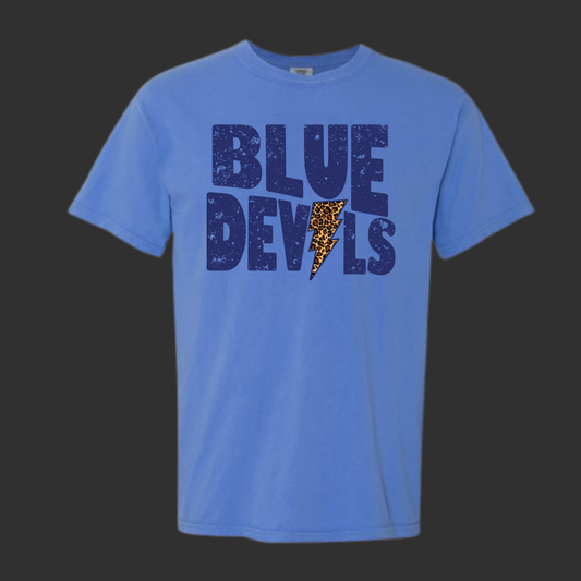 Blue Devils Leopard Lightening Bolt