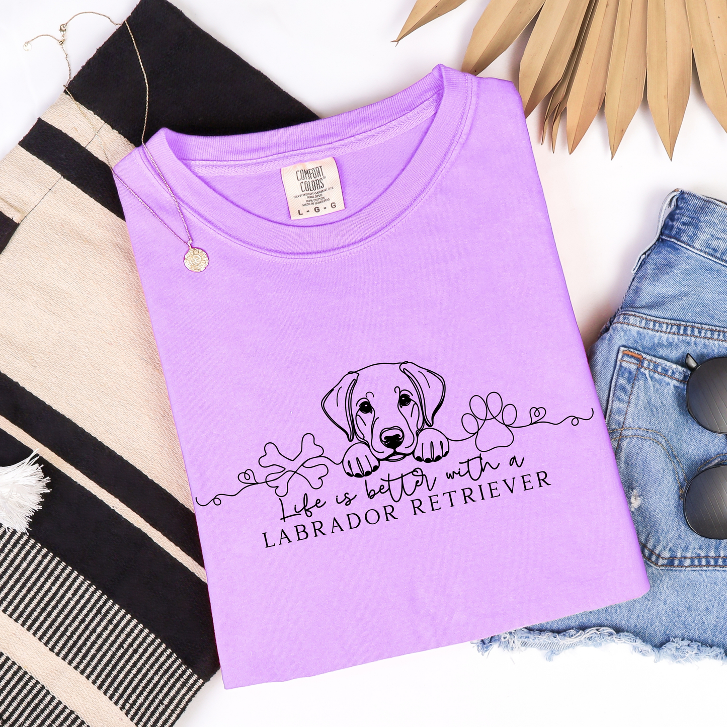 Life is better with a Labrador Retriever Comfort Colors tee