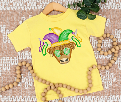 Mardi Gras Highland Cow