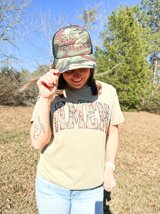 Amen Tee and Raising Disciples Hat Bundle