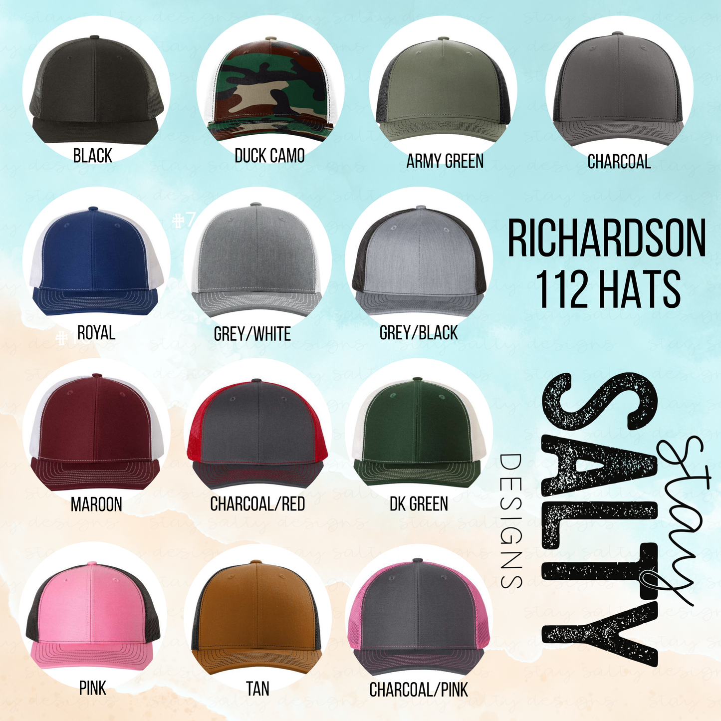 Richardson 112 Raised Embroidery- Custom Word (up to 5 letters)