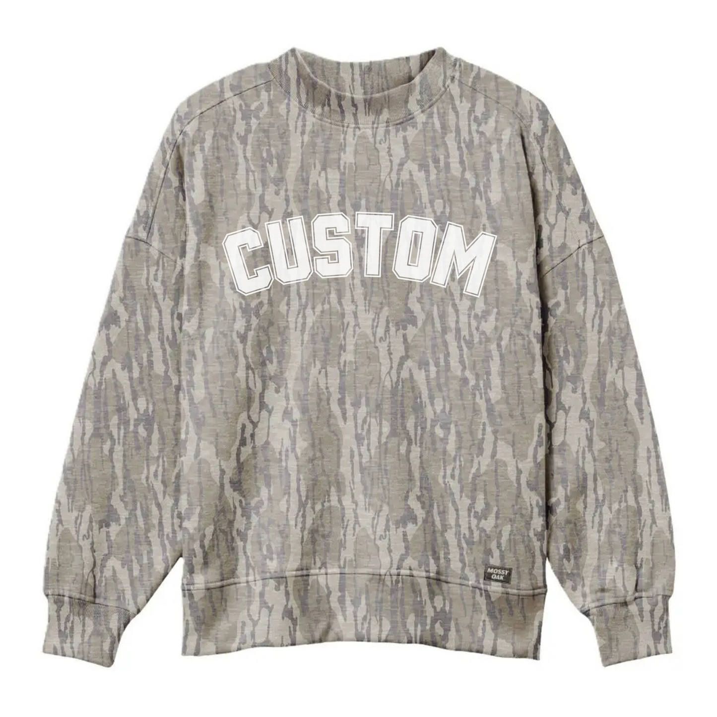 AUTHENTIC Mossy Oak Bottomland Camo Mockneck Sweatshirt- PREORDER- Ships in November